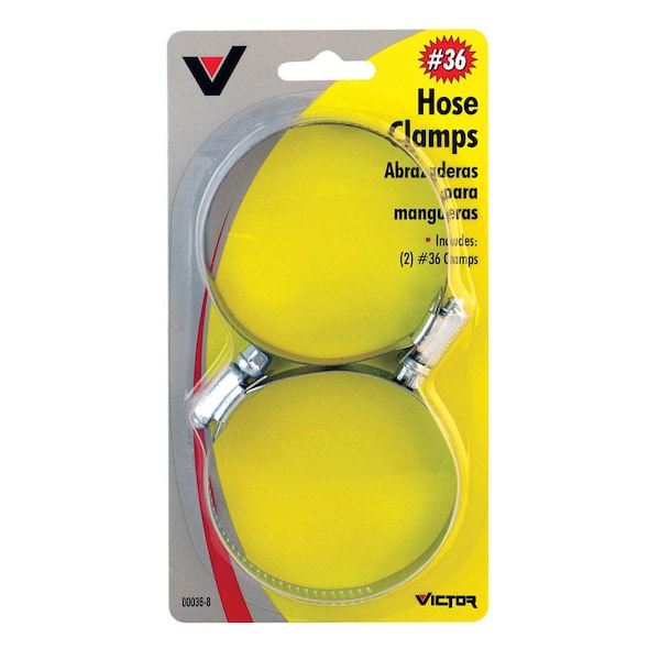 Victor Victor 1-7/8 in. 2-3/4 in. SAE 36 Silver Hose Clamp Stainless Steel Band 22-5-00036-8 - main